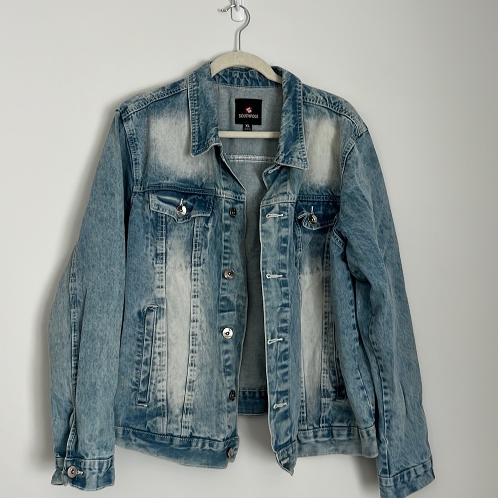 South Pole Size XL Jean-Jacket Light Wash Denim